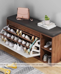 Tủ giày thông minh gỗ MDF phủ melamine chống nước, chống xước