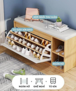 Tủ giày thông minh gỗ MDF phủ melamine chống nước, chống xước