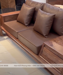Bộ Sofa gỗ Sồi Nga 2 văng phi thuyền SFG03