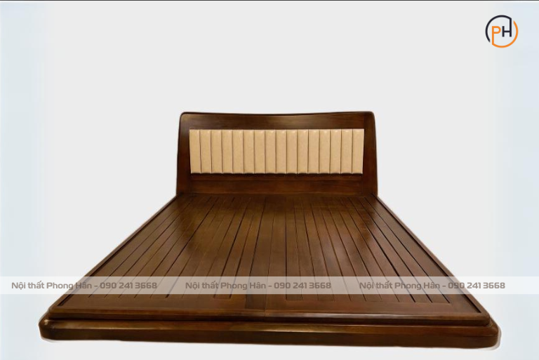 Giường tân cổ điển gỗ Gõ (bọc da) Giường tân cổ điển gỗ Gõ (bọc da)
