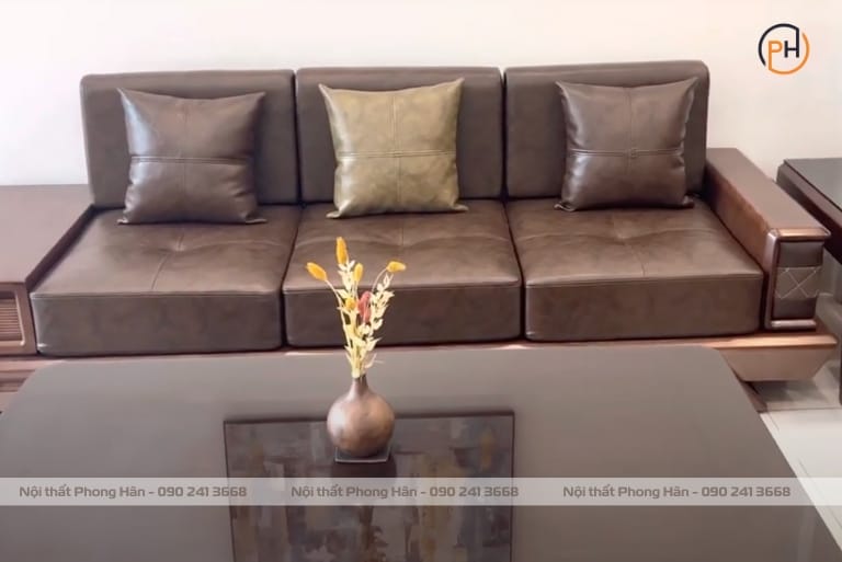 Sofa gỗ Sồi Nga 5 chi tiết chân thuỳ tiêu chuẩn SFG08 Sofa gỗ Sồi Nga 5 chi tiết chân thuỳ tiêu chuẩn SFG08