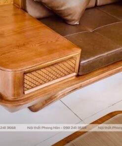 Sofa gỗ Sồi giả Óc chó thời thượng SFG16
