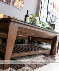 Sofa gỗ Sồi chữ L chân vát cách điệu SFG20