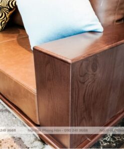 Sofa văng gỗ chân chéo hiện đại SFG26