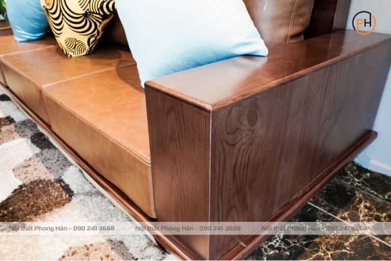 Sofa văng gỗ chân chéo hiện đại SFG26