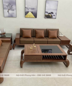 Bộ sofa gỗ sồi Nga chân xoắn SFG32