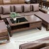 Bộ sofa chữ L gỗ sồi Nga chân quỳ SFG33