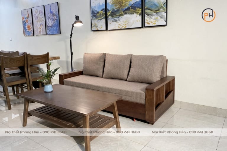 Sofa giường gỗ Sồi hiện đại SFG29 Sofa giường gỗ Sồi hiện đại SFG29